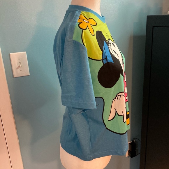 Disney Parks Mickey & Co Minnie Mouse Crop T-Shirt Women Size Medium - Picture 4 of 11